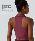 Débardeur de yoga SoftlyZero™ Airy court col V, brassière intégrée, dos nageur, ourlet croisé, à effet frais InstantCool