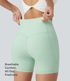 Short biker Halara UltraSculpt™ taille haute effet ventre plat avec poches, 12,5 cm
