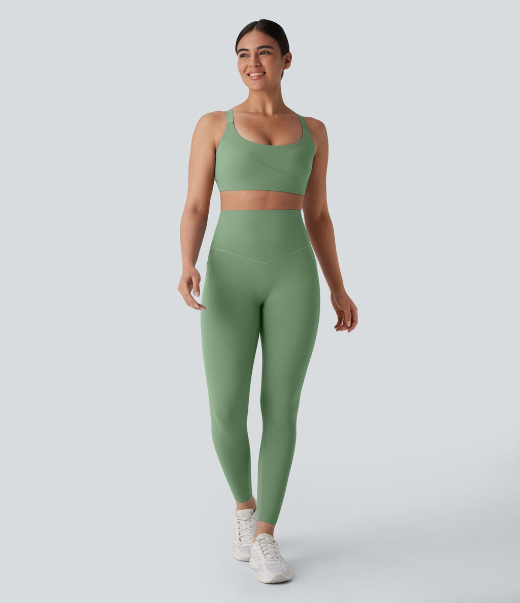 Brassière de sport entraînement Halara UltraSculpt™ soutien intermédiaire col U bonnets A-D