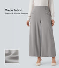 Pantalon tailleur 7/8 Halara Flex™ taille haute jambes larges en crêpe avec poches