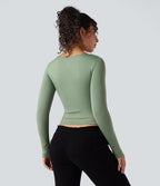 Haut de sport yoga col V à manches longues sans couture OneForm Seamless Flow