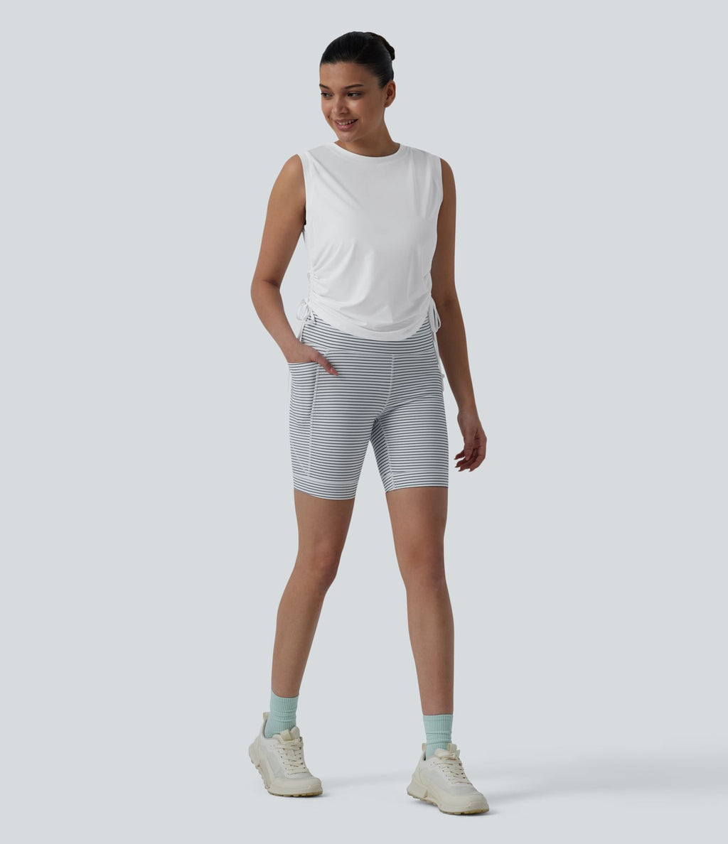 Débardeur running col rond avec cordon de serrage effet frais InstantCool à séchage rapide, protection solaire UPF50+