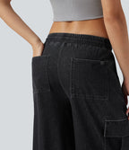 Jean décontracté Halara Flex™ cargo ample taille mi-haute avec cordon de serrage et poches