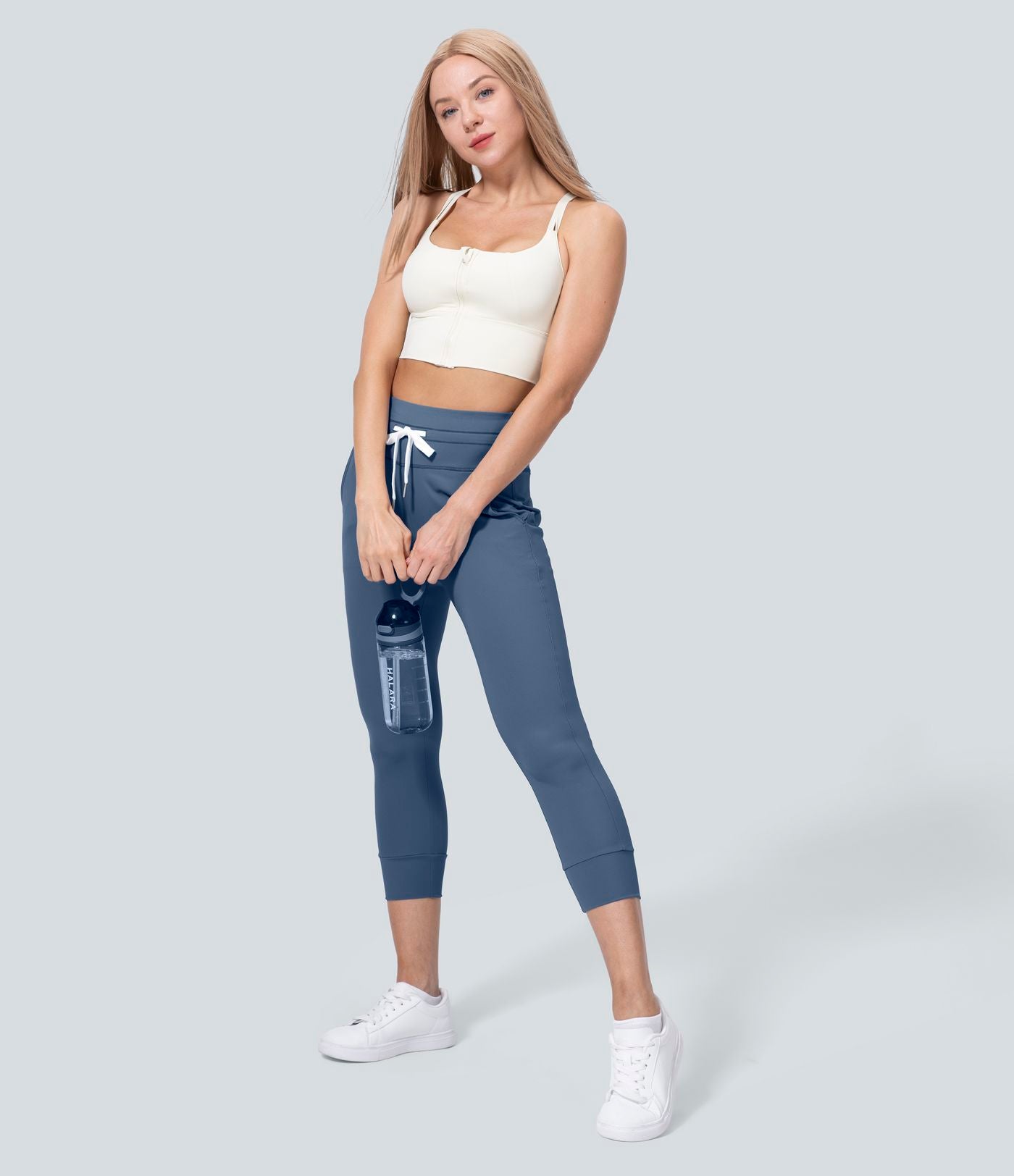 Jogging corsaire de yoga taille haute avec poches latérales Softlyzero™ Plush