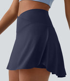 Jupe de tennis mini 2-en-1 quotidienne SoftlyZero™ Airy avec croisement, poche latérale et effet frais InstantCool, Lucid, protection solaire UPF50+