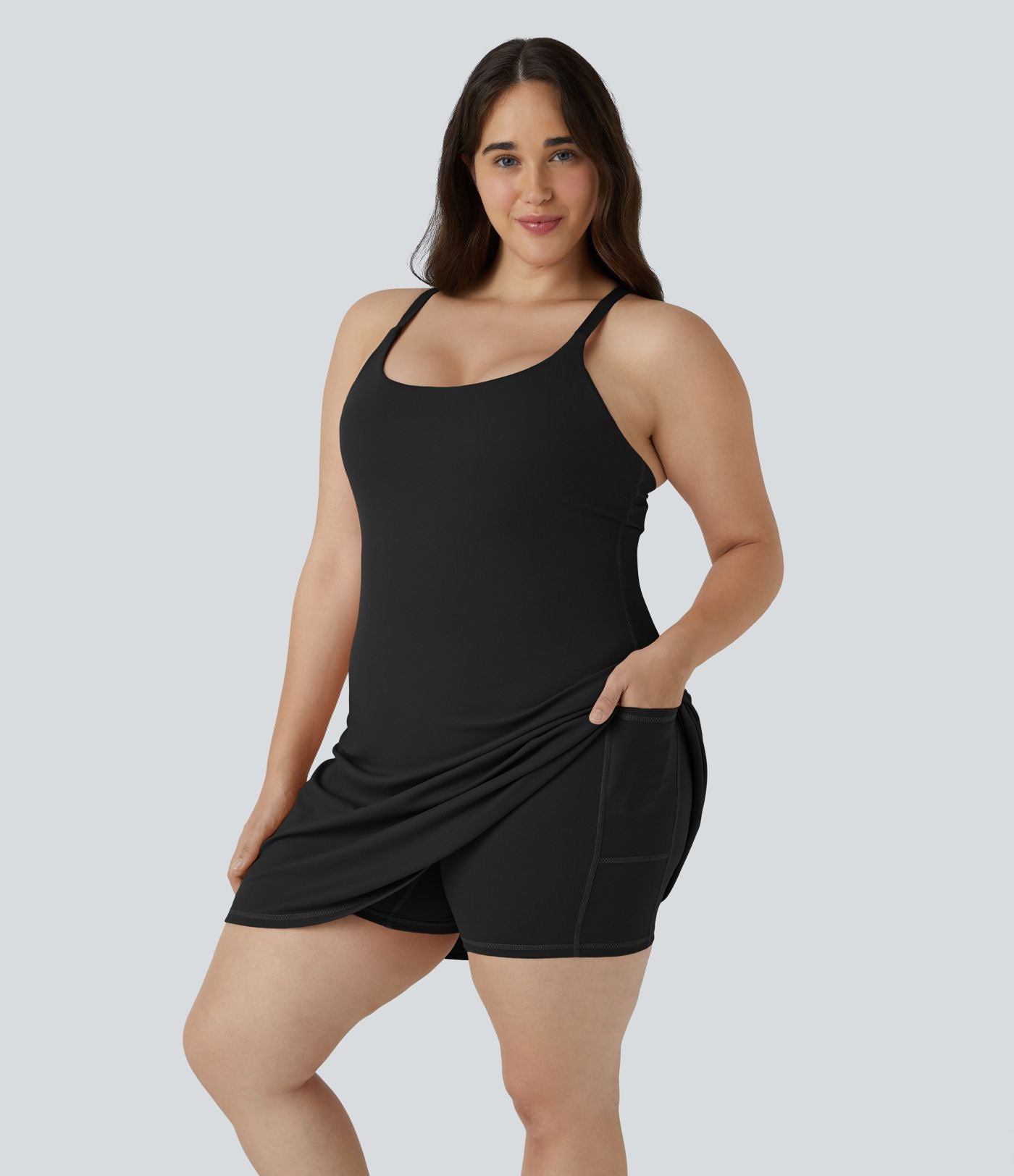 Quotidien Softlyzero™ Plush Robe d'Activité Grande Taille Fluide 2-en-1 à Dos Nu Style Wannabe Longue avec Ajustable et Bretelles Réglables
