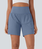 Short de yoga SoftlyZero™ Airy 2-en-1 taille très haute avec poches et effet frais InstantCool 17,5 cm