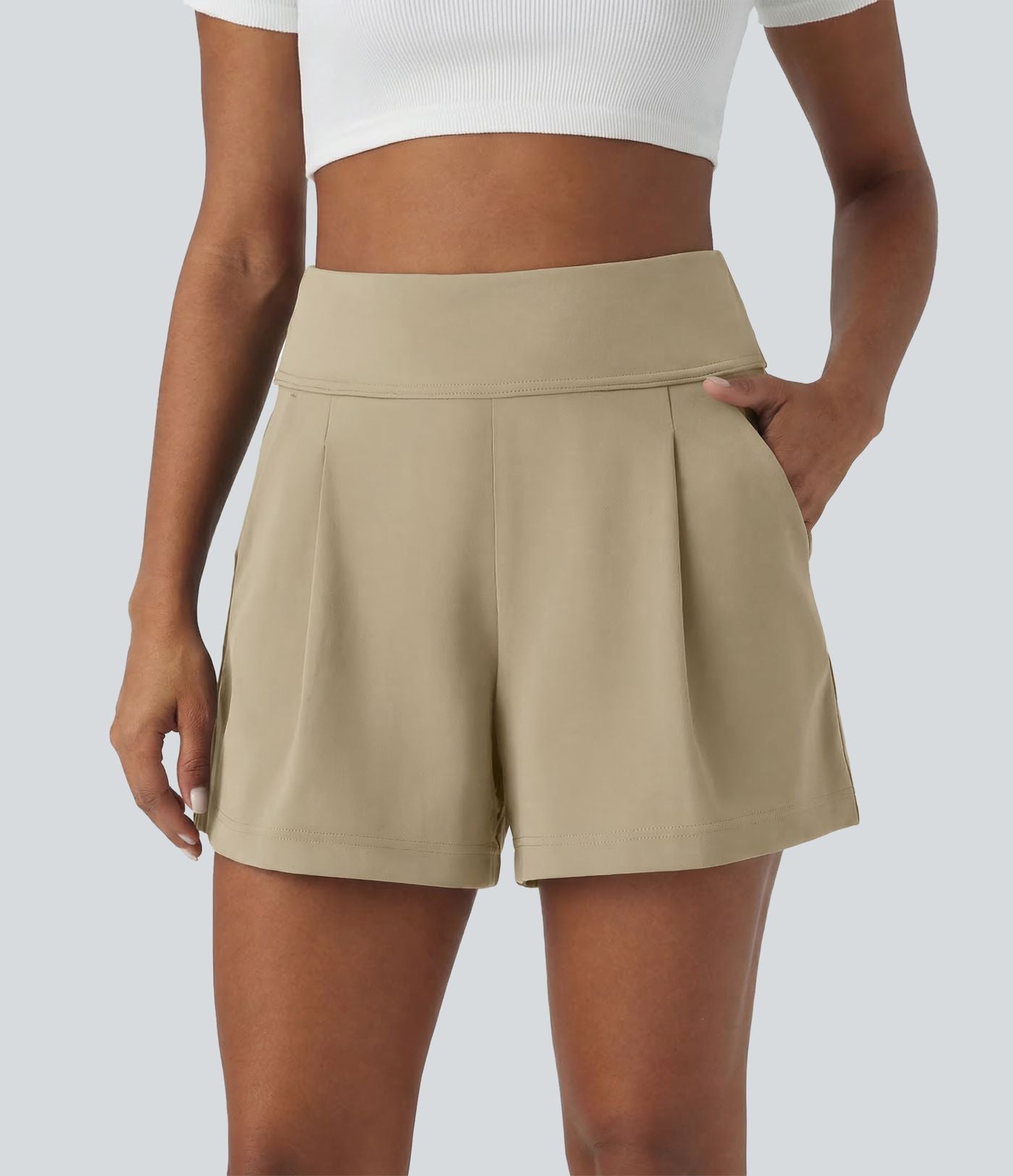Short de travail large taille haute DayStretch avec poches