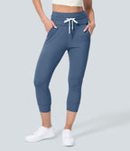 Jogging corsaire de yoga taille haute avec poches latérales Softlyzero™ Plush