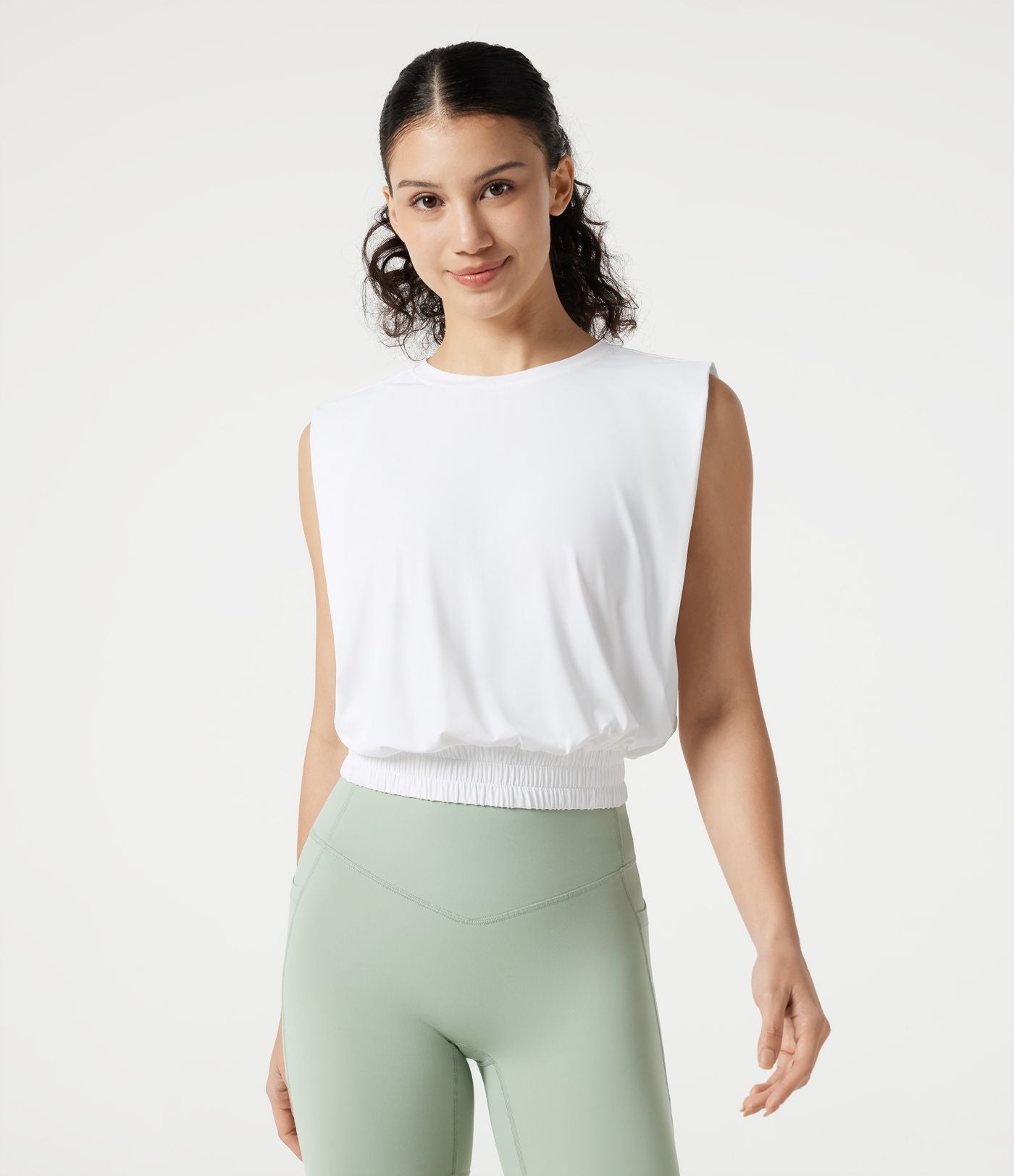 Débardeur de yoga col rond effet frais InstantCool, protection solaire UPF50+