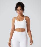 Brassière de sport yoga maintien léger avec découpes sans couture Seamless Flow
