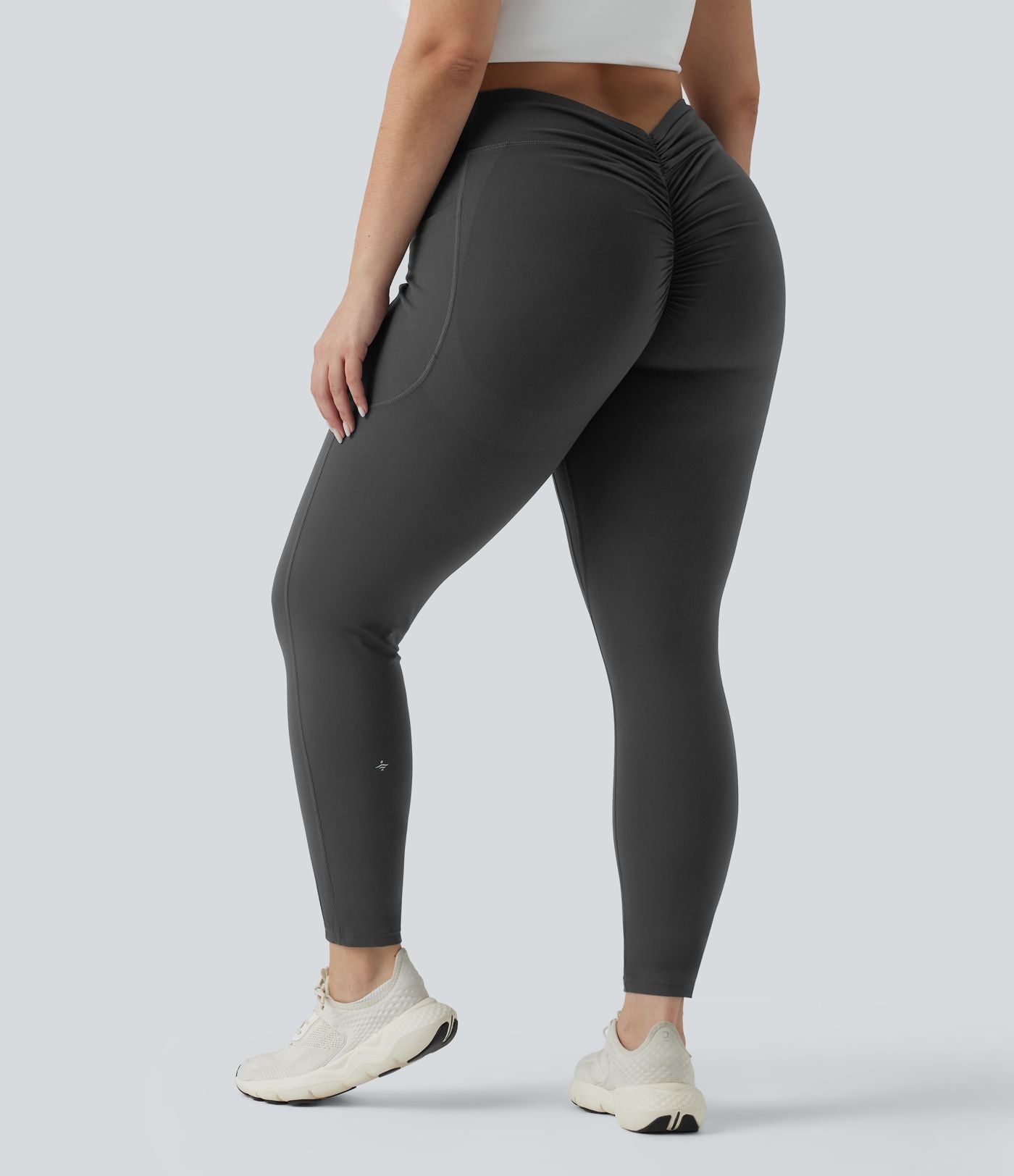 Halara UltraSculpt™ Legging yoga grande taille froncé taille haute gainant et sculptant avec poches