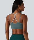 OneForm Seamless Flow Brassière de sport yoga sans couture 2 en 1 color block maintien léger avec soutien-gorge intégré