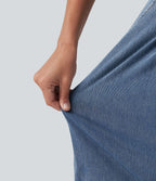 Halara Flex™ Short ample en jean décontracté taille haute 25 cm avec poches