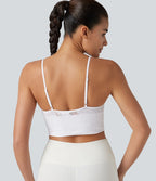 Débardeur de yoga court OneForm Seamless Flow à motif jacquard avec soutien-gorge intégré