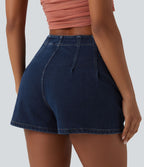 Halara Flex™ Short en denim taille haute 7,5 cm avec poches