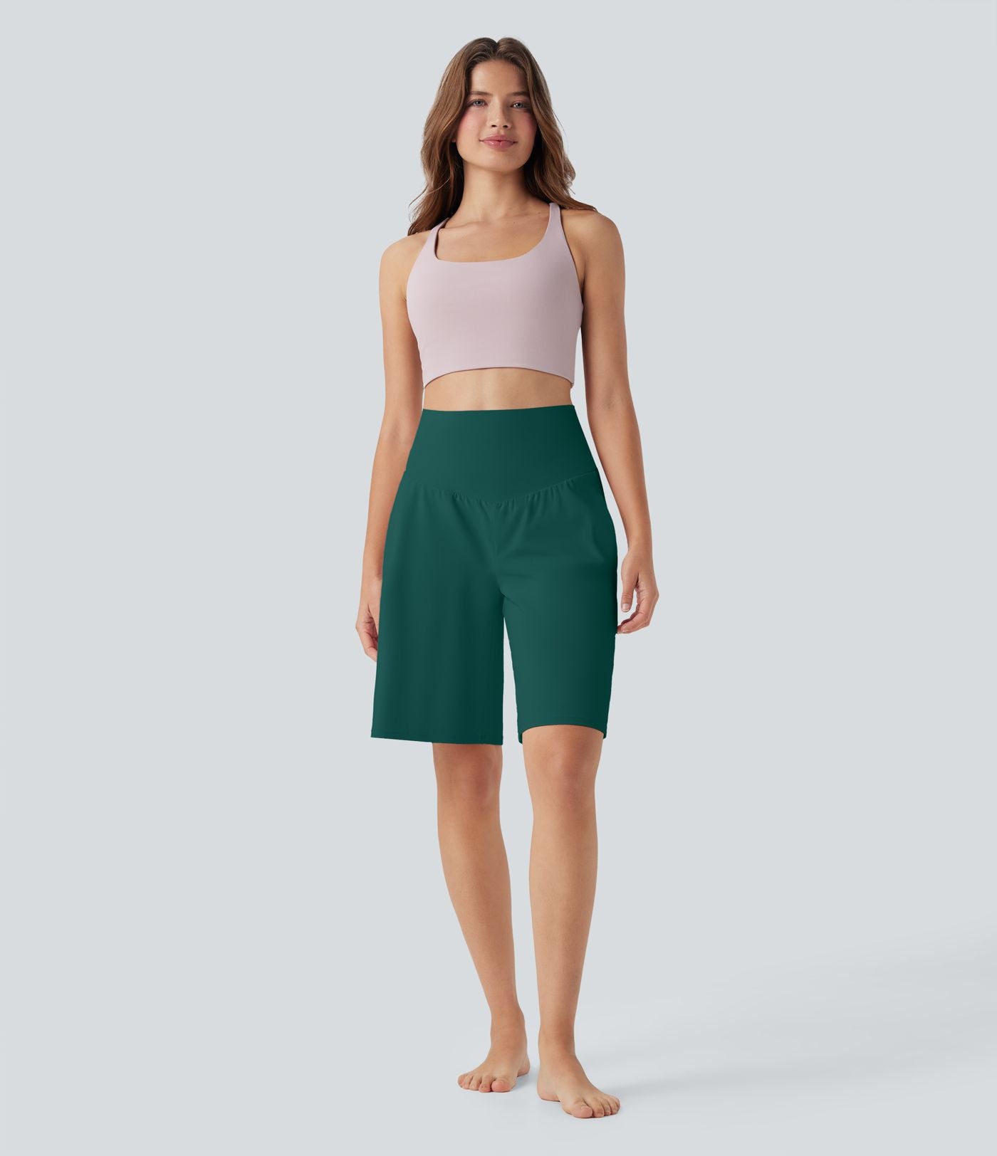 Bermuda SoftlyZero™ Airy de yoga taille haute avec poches multiples et effet frais InstantCool