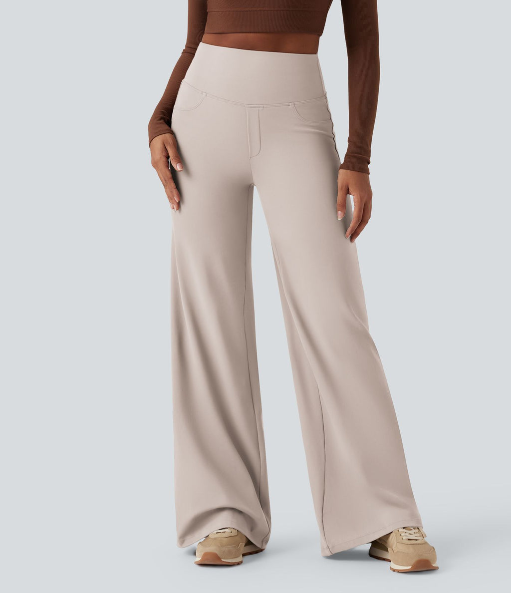 Pantalon yoga large gainant taille haute DayStretch avec poches