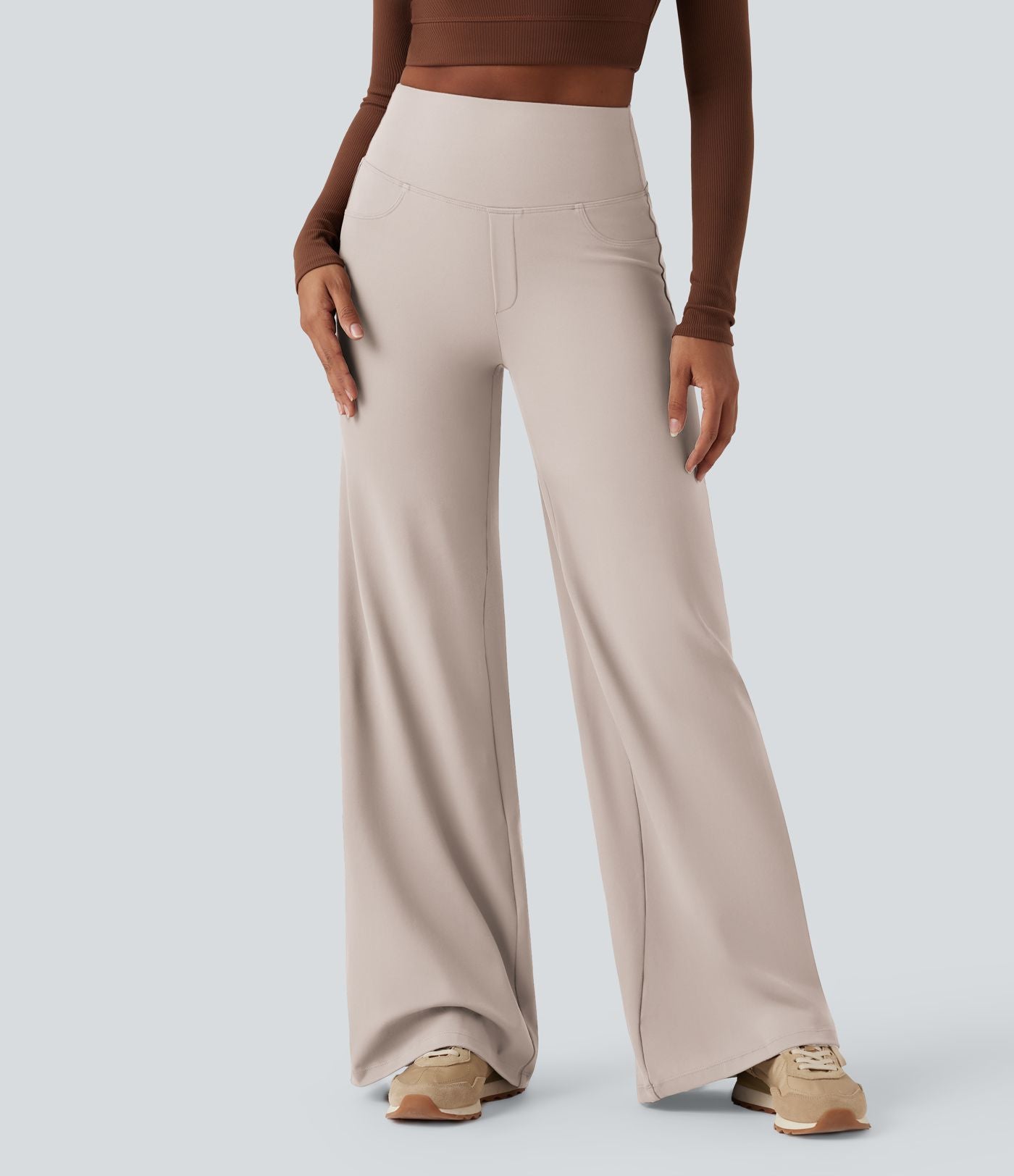 Pantalon yoga large gainant taille haute DayStretch avec poches