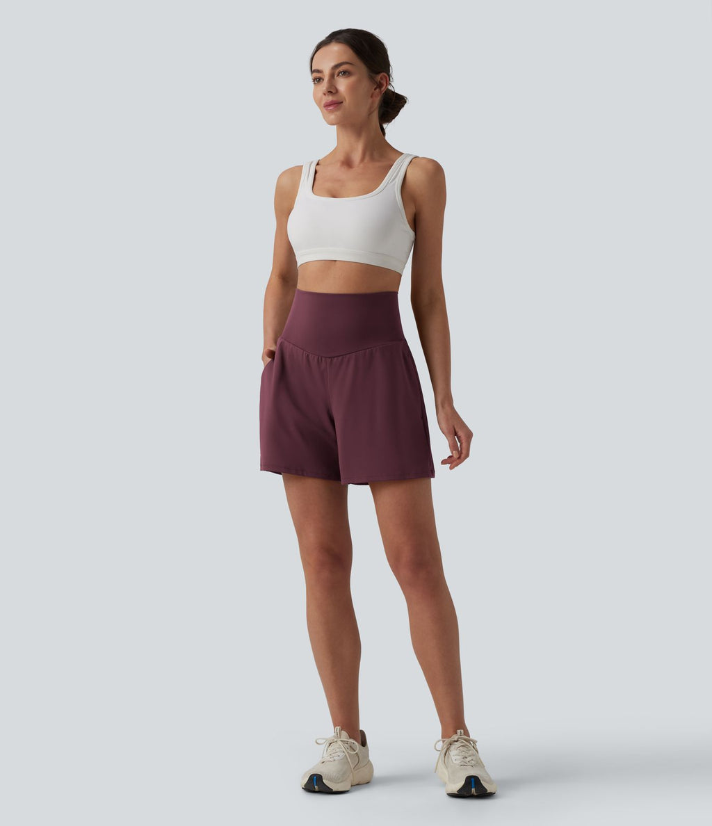Short de yoga SoftlyZero™ Airy taille haute effet frais InstantCool avec poches 12,5 cm