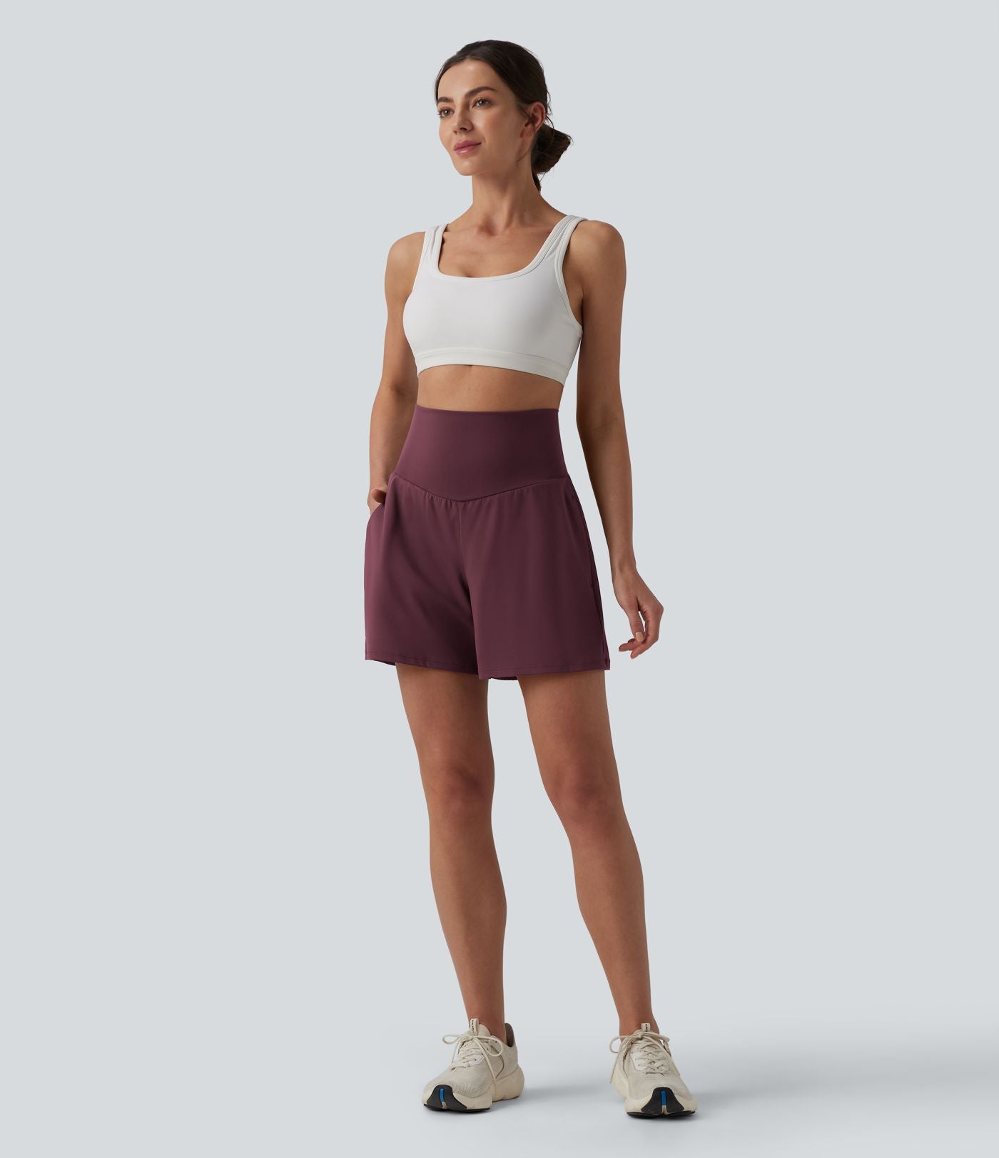 Short de yoga SoftlyZero™ Airy taille haute effet frais InstantCool avec poches 12,5 cm