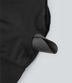 Crop top OneForm Seamless Flow, manches longues, col rond, effet sparkle avec passe-pouces
