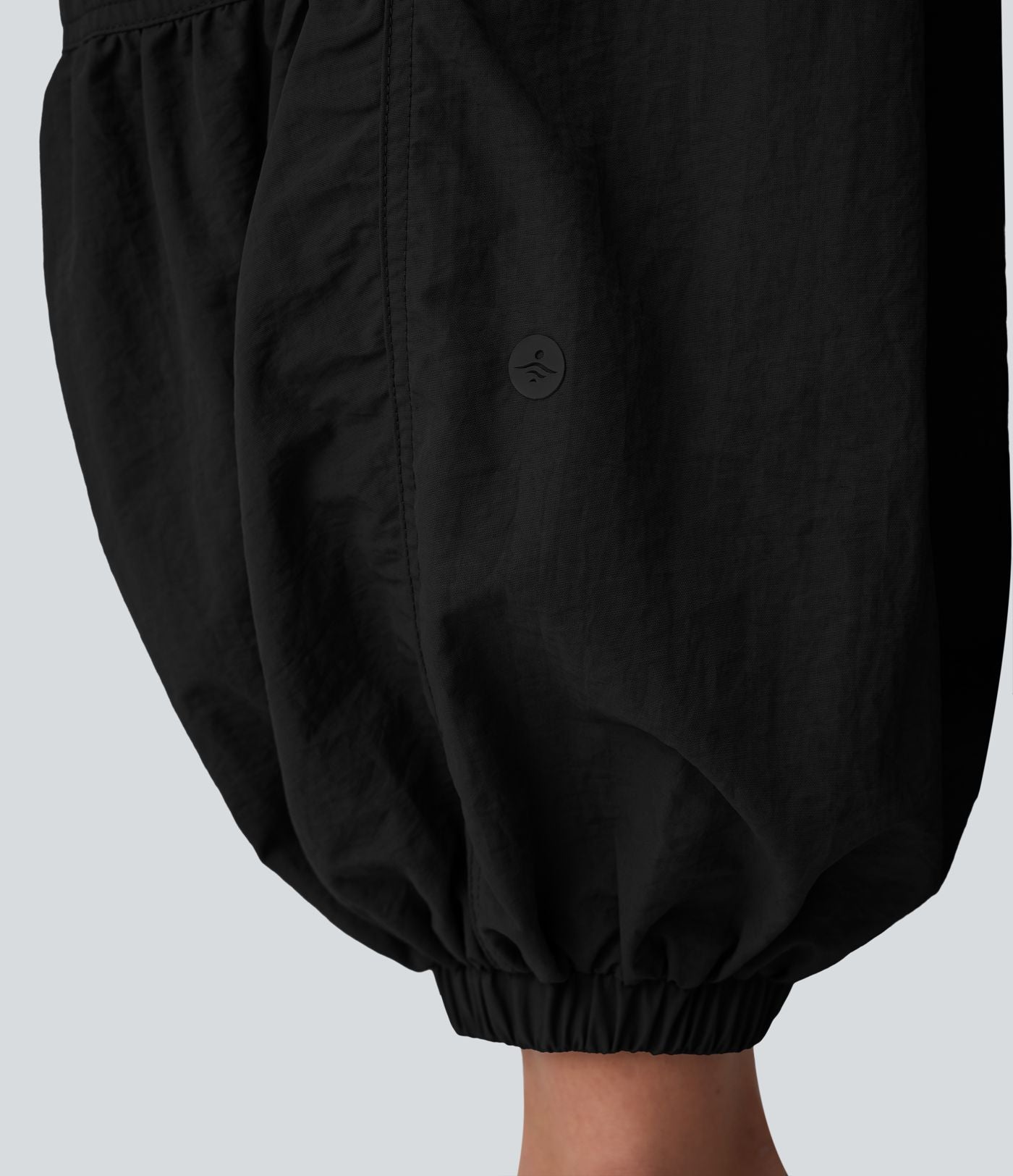 Jogging cargo décontracté parachute taille moyenne à cordon avec poches latérales et fronces