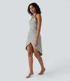 Robe de Plage Fines bretelles croisée dos nu effet portefeuille effet frais InstantCool