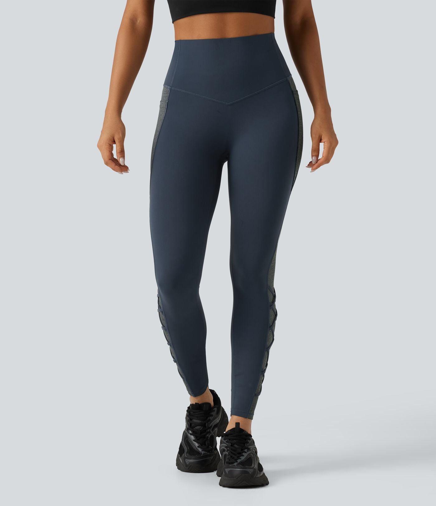Legging de yoga Halara UltraSculpt™ taille haute gainant color block avec poches
