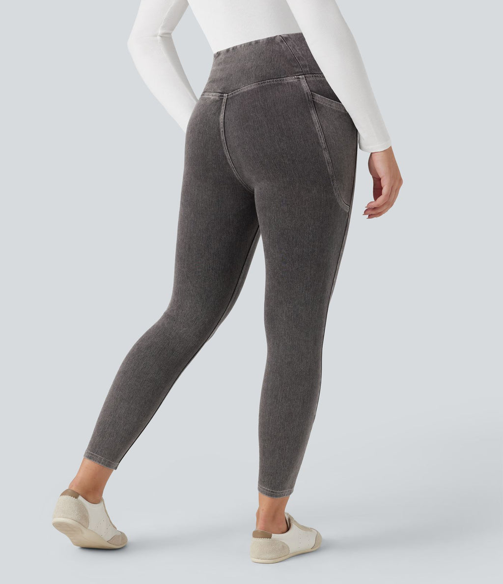 Halara Flex™ Jegging Travail Tricoté Extensible Lavé Poche Latérale Croisée