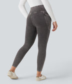 Halara Flex™ Jegging Travail Tricoté Extensible Lavé Poche Latérale Croisée