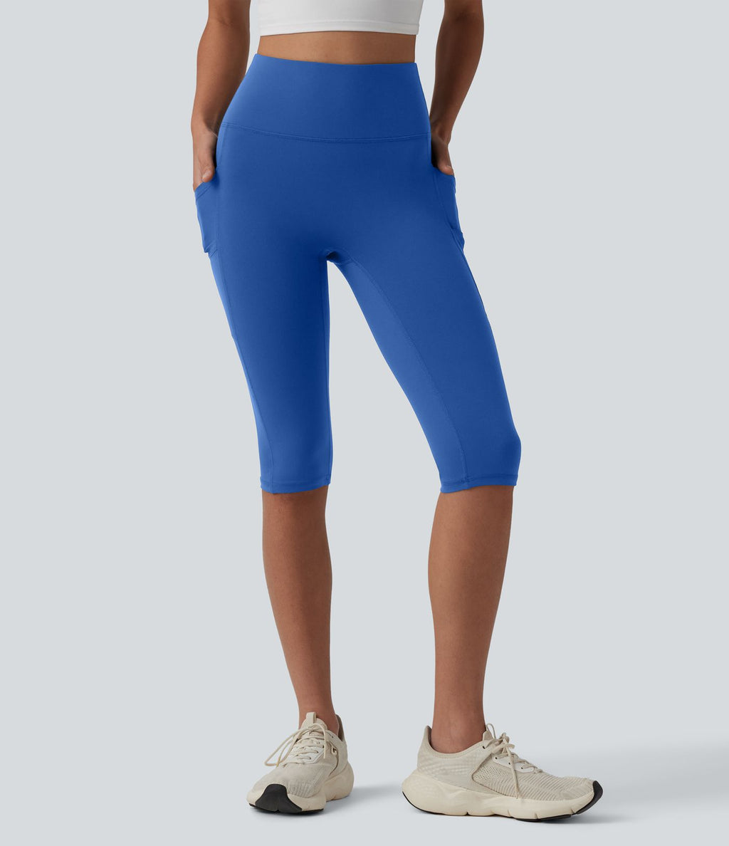 Legging de yoga corsaire SoftlyZero™ taille haute avec poches - UPF50+