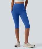 Legging de yoga corsaire SoftlyZero™ taille haute avec poches - UPF50+