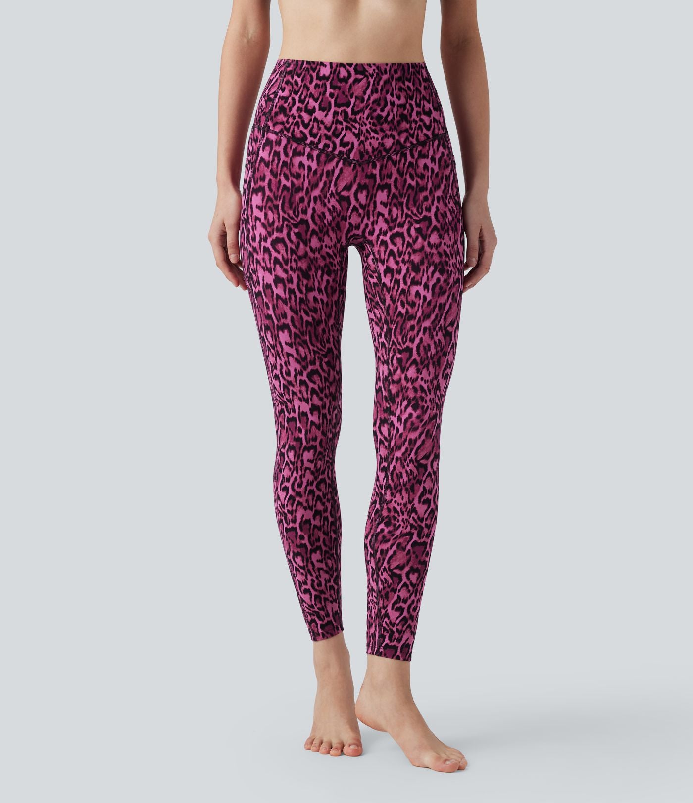 Legging de yoga gainant taille haute imprimé léopard avec poches Halara UltraSculpt™
