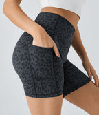 Short Course Biker Yoga Taille Haute avec Poches Latérales