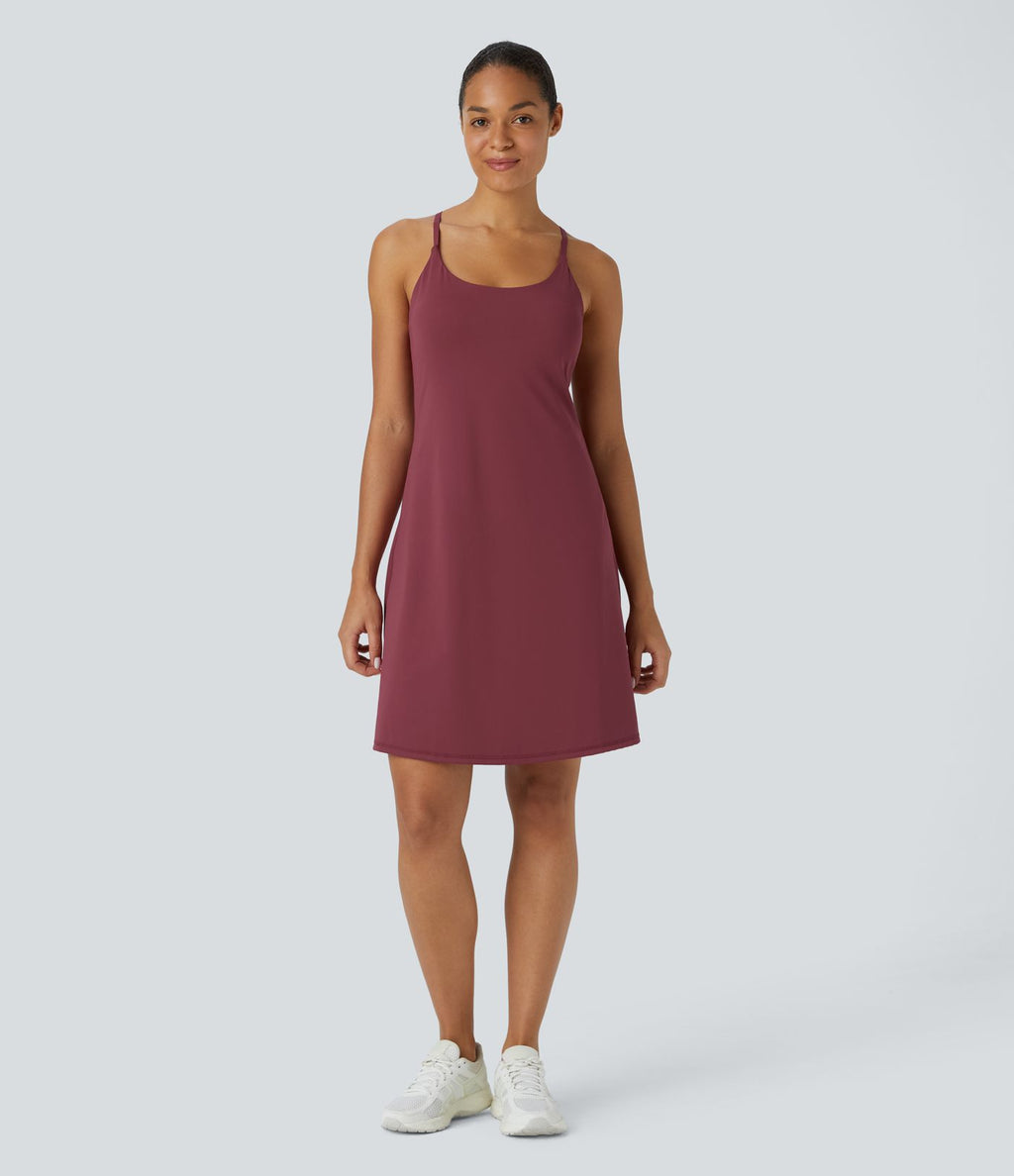 Softlyzero™ Airy Robe Sport Dos Nu Découpé Sangle Réglable Poche 2-en-1 Cool Touch Robe-Easy Peasy Edition-UPF50+ Plus Longue