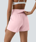 Short yoga 2-en-1 SoftlyZero™ Airy effet frais InstantCool taille très haute 12,5 cm avec poches, longueur allongée