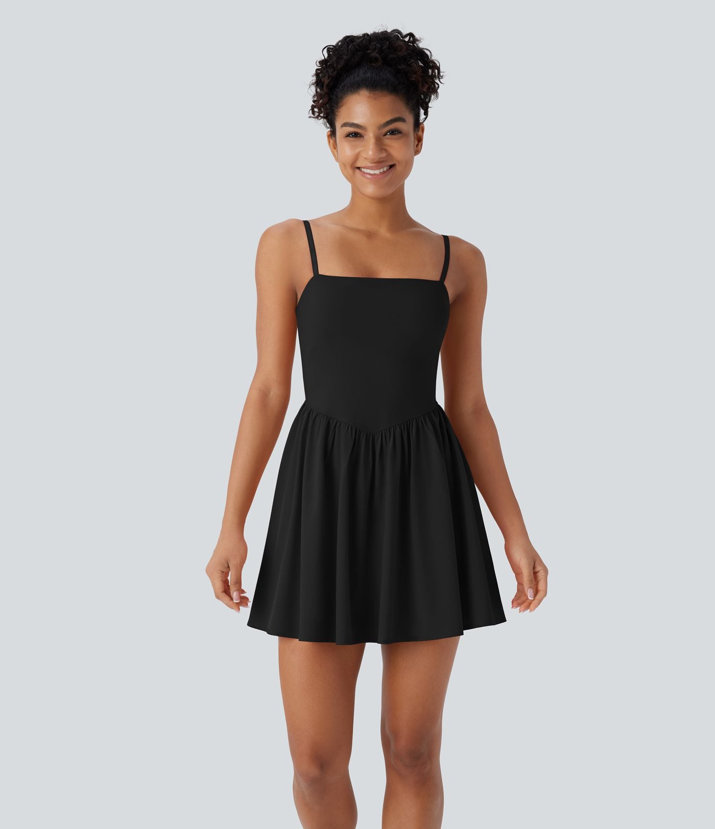 Robe de yoga courte 2-en-1 dos nu à séchage rapide Breezeful™ avec poches latérales - Easy Peasy Edition