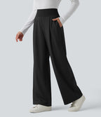 Pantalon tailleur jambes droites taille haute gainant Halara Flex™ DayStretch avec poches