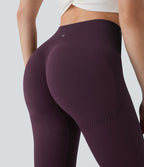 Legging de yoga 7/8 sans couture Seamless gainant et sculptant à taille haute