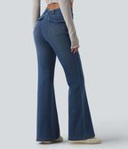 Jean Halara Flex™ taille haute en V évasé décontracté avec poches