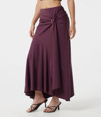 Jupe de soirée maxi taille mi-haute froncée coupe sirène