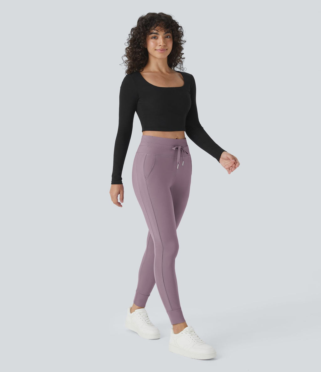 Jogging taille haute Softlyzero™ Plush avec cordon de serrage et poches latérales