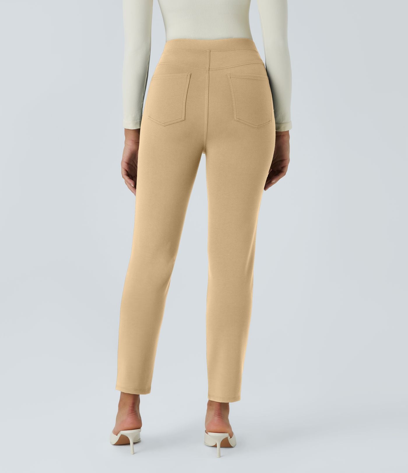 Pantalon tailleur ajusté taille haute Halara Flex™ avec poches
