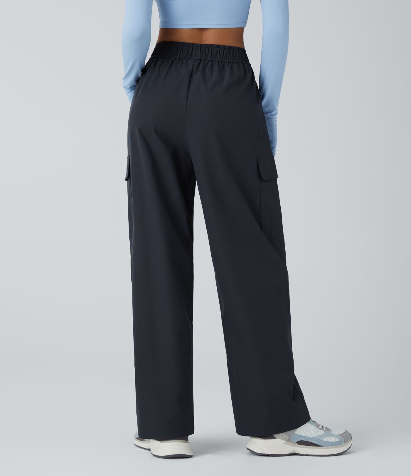 Pantalon cargo de camping déperlant et résistant à l’usure, taille haute, avec poches