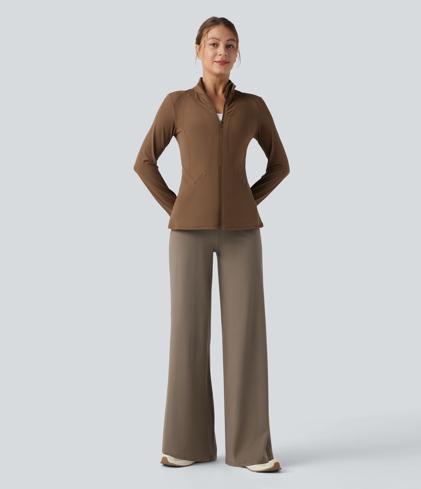 Pantalon de yoga large Halara UltraSculpt™ taille haute gainant avec poches