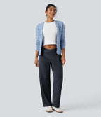 Pantalon tailleur fuselé asymétrique taille moyenne Halara Flex™ DayStretch avec poches