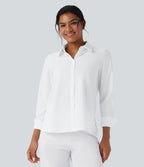 Chemise de travail unie à manches longues