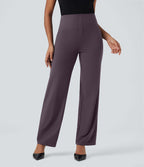Pantalon de travail droit gainant taille haute avec poches Halara UltraSculpt™