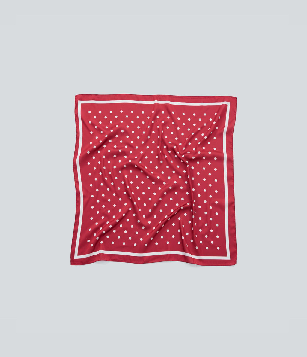 Foulard carré à pois